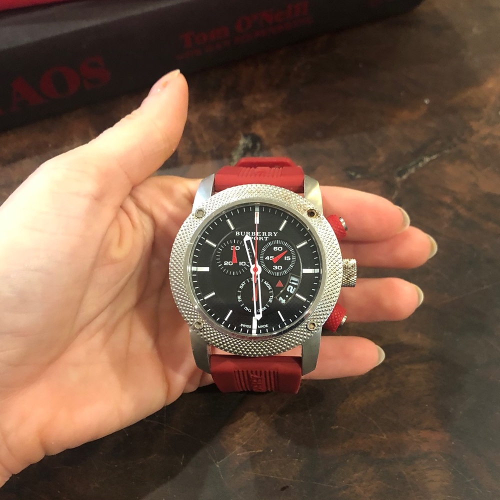 Burberry Sport Chronograph Black Dial Watch BU7706